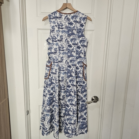 Staud Bait Toile Sleeveless Midi Dress - Picture 4 of 10